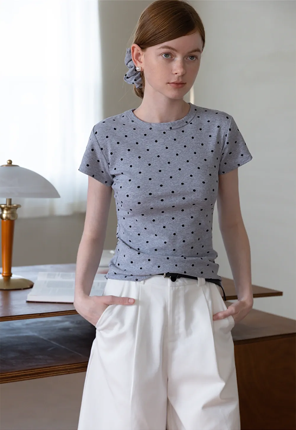 Polka Dot Tee & Scrunchie Set