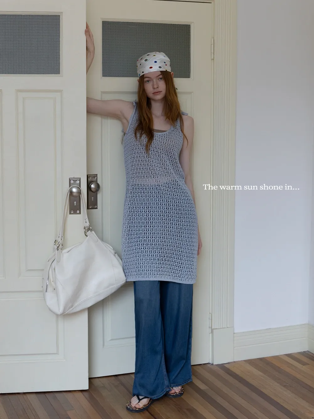 Relaxed Pleated Wide-Leg Denim Trousers