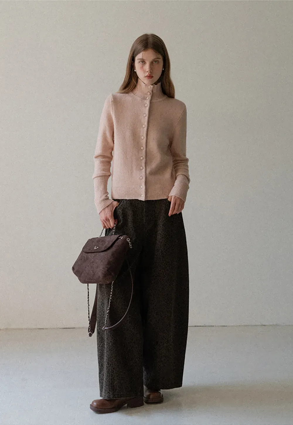 Leopard Print Wide Leg Pants