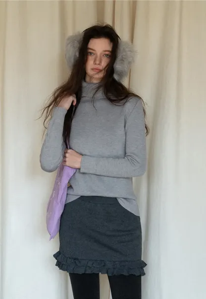 Soft Ribbed Turtleneck Sweater