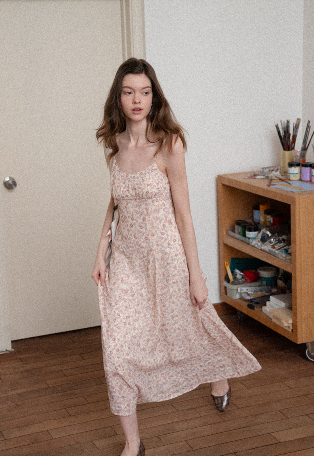 Floral Print Sleeveless Mini Dress