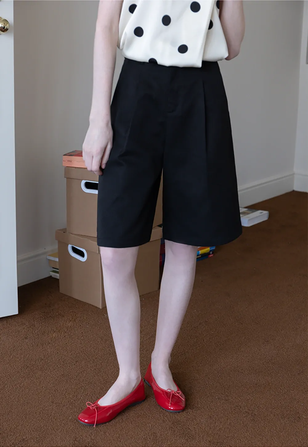 Belted Wide-Leg Shorts