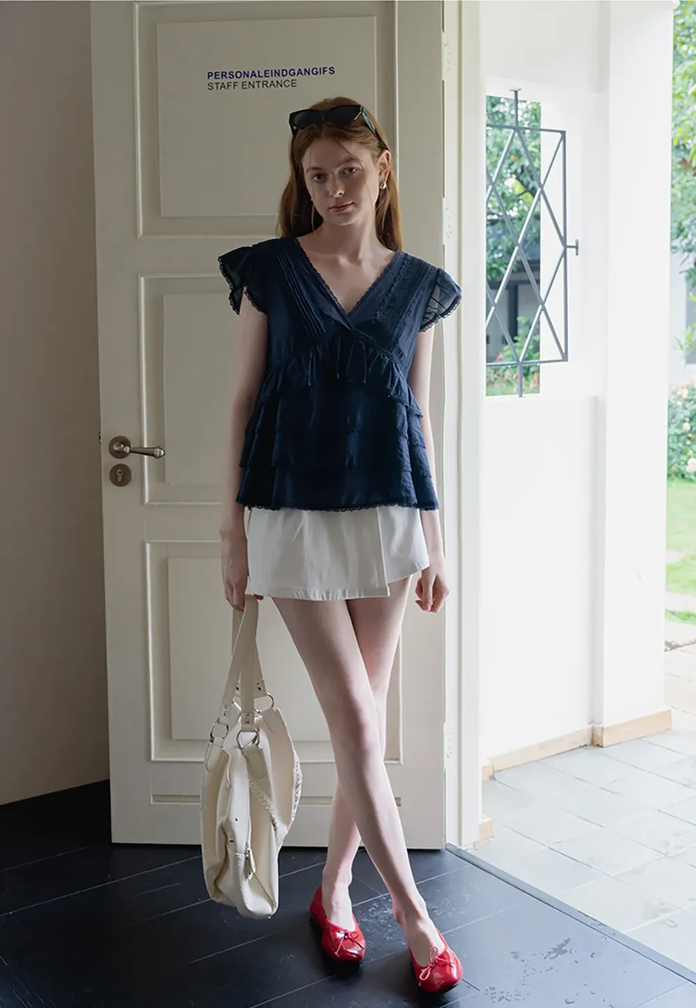 Denim Skort with Belt