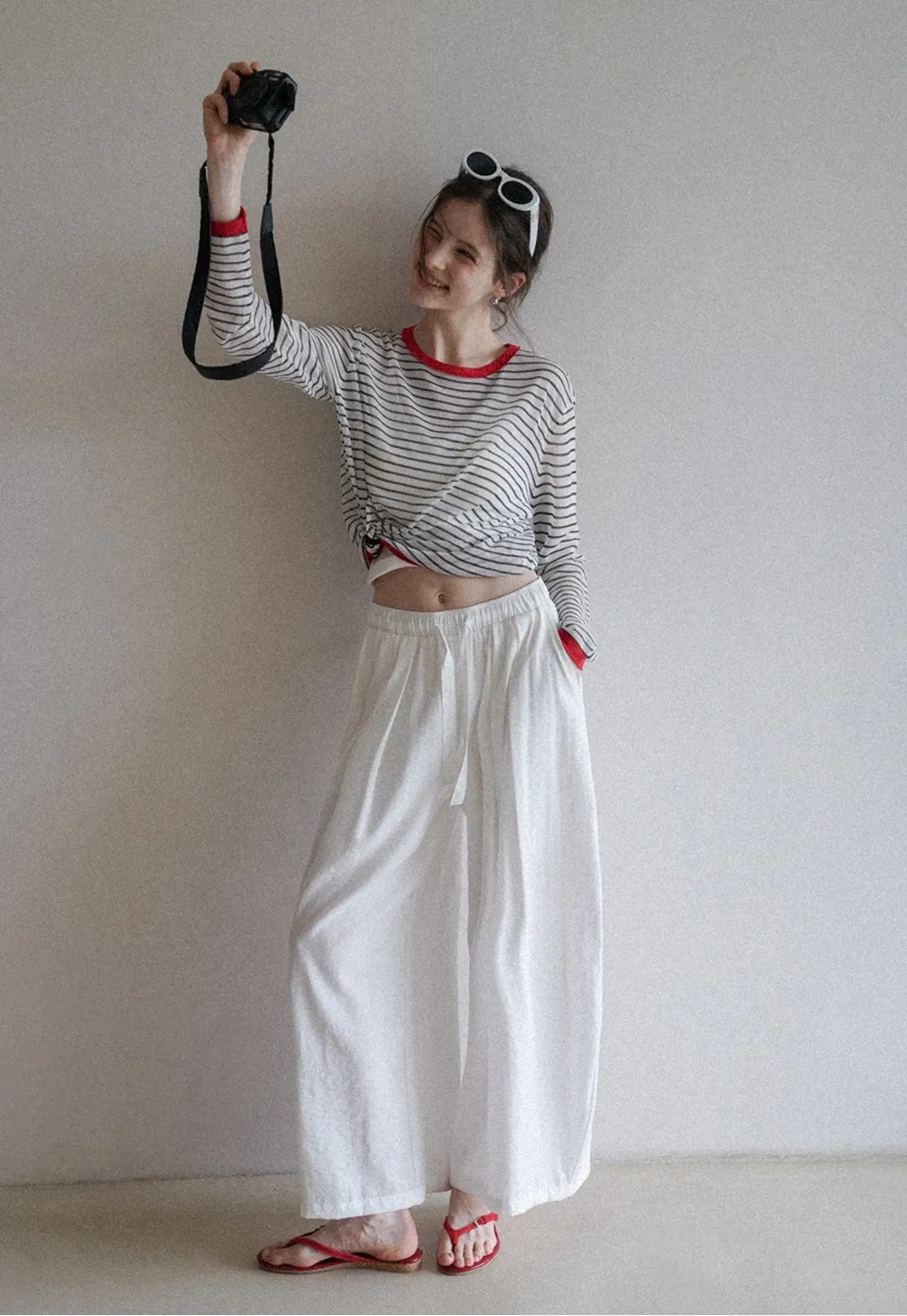 Women's Casual Loose Fit Pants with Elastic Drawstring Waist