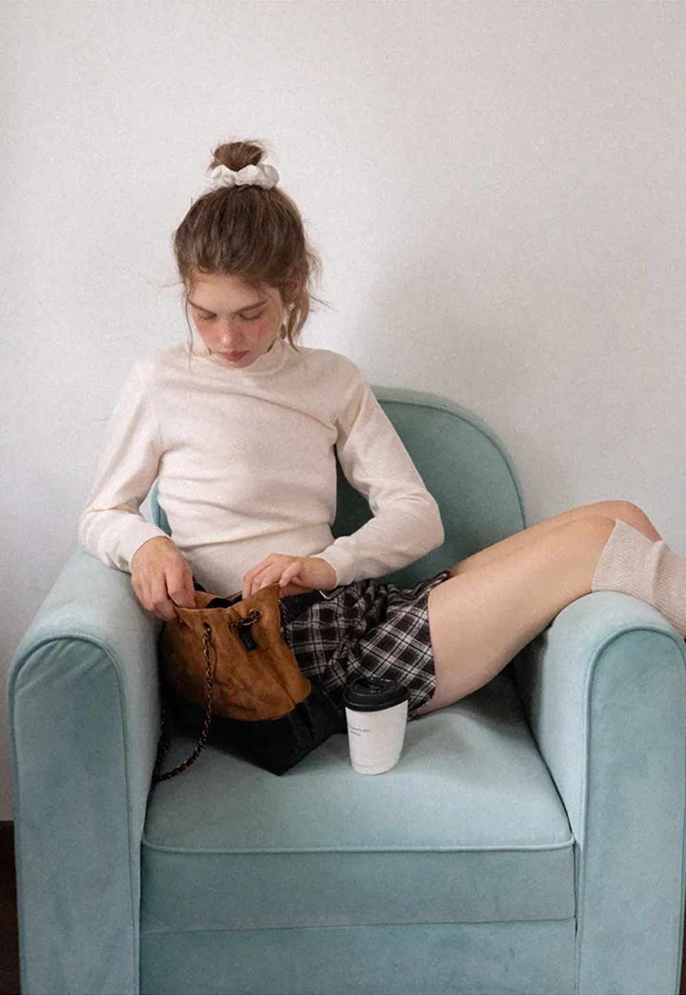 Womens Crew Neck Knit Sweater