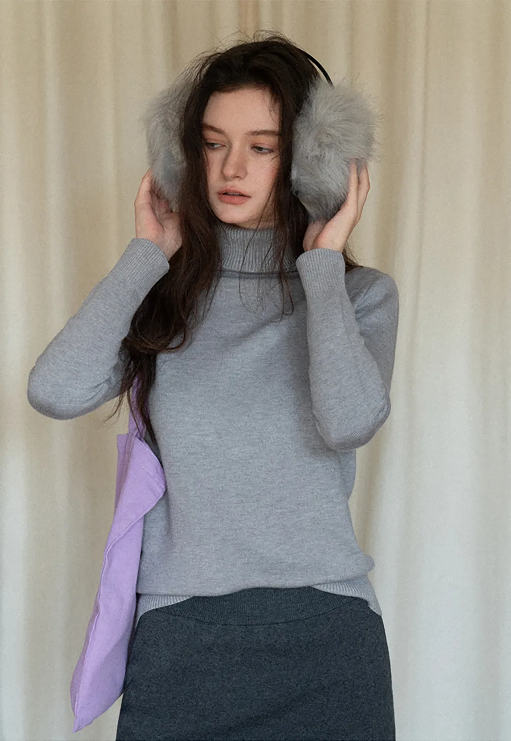 Soft Ribbed Turtleneck Sweater