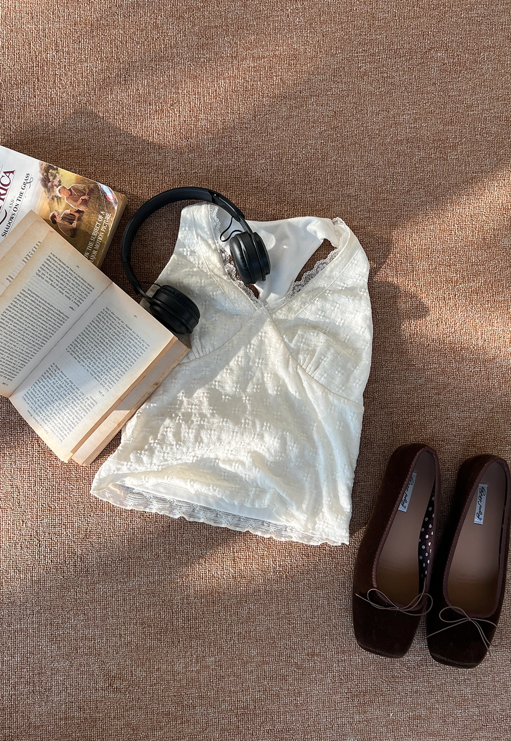 Women Elegant Cowl Neck Dress and Lace Camisole