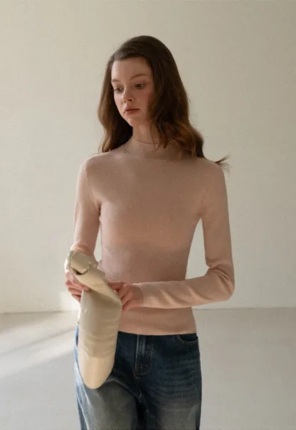 Women Basic Long Sleeve Turtleneck Sweater