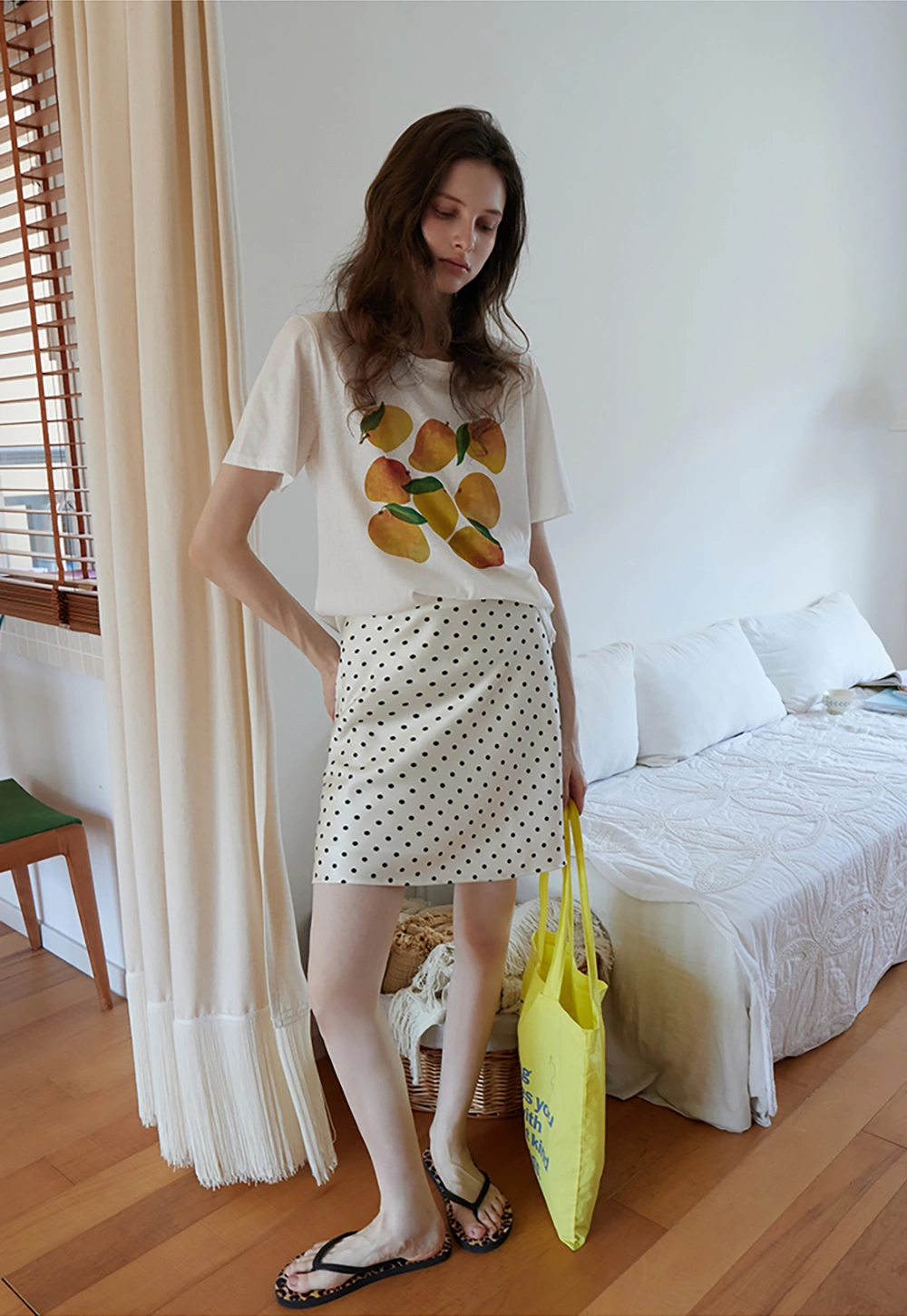 Women’s High Waist Polka Dot A-Line Mini Skirt