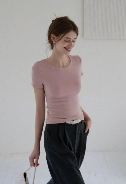 Women’s Backless Tie Short Sleeve Top