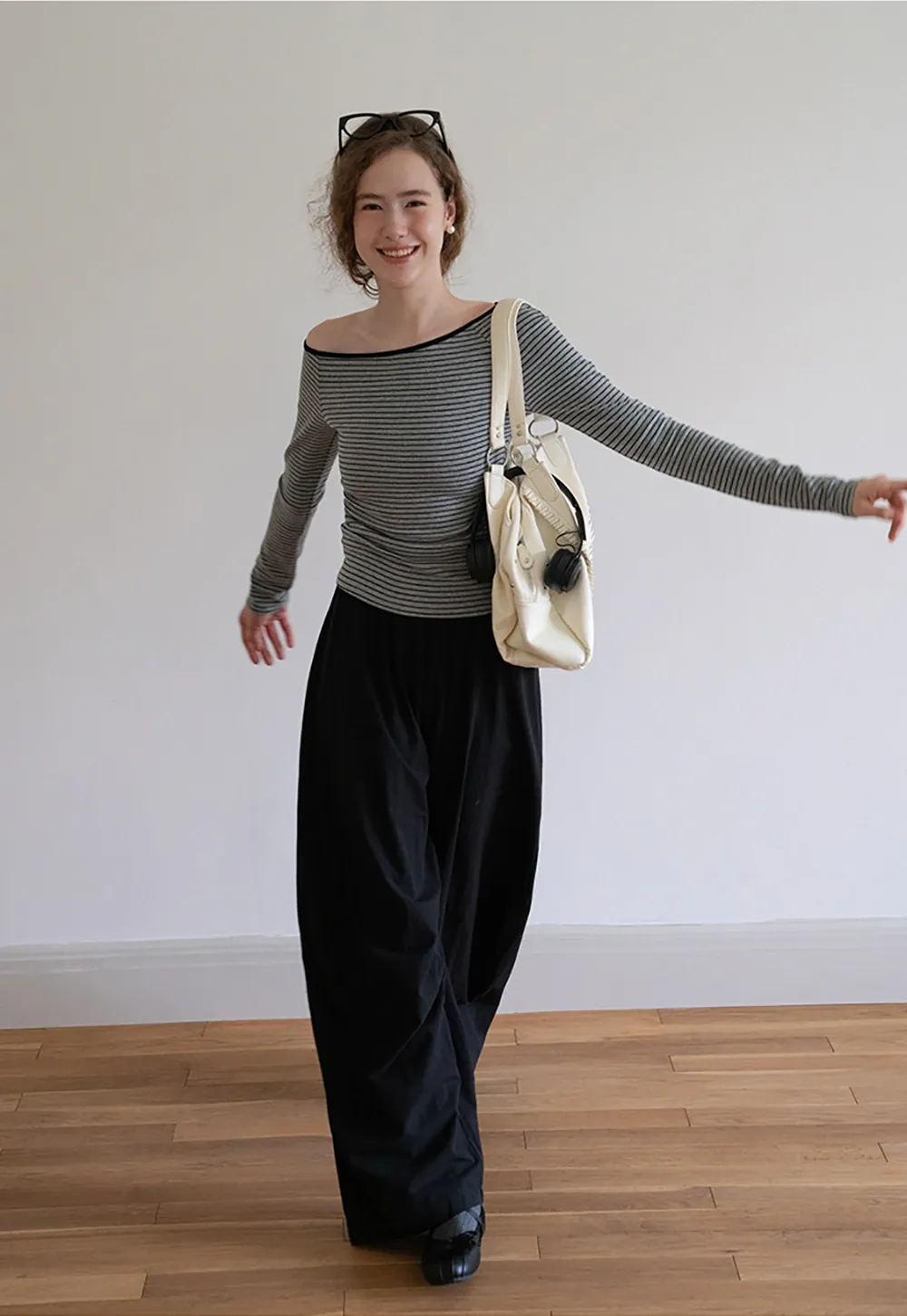 WomensElastic Waist Wide Leg Pants