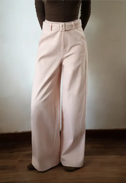 Belted Wide-Leg Trousers