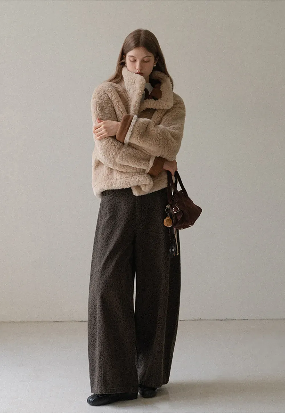 Leopard Print Wide Leg Pants