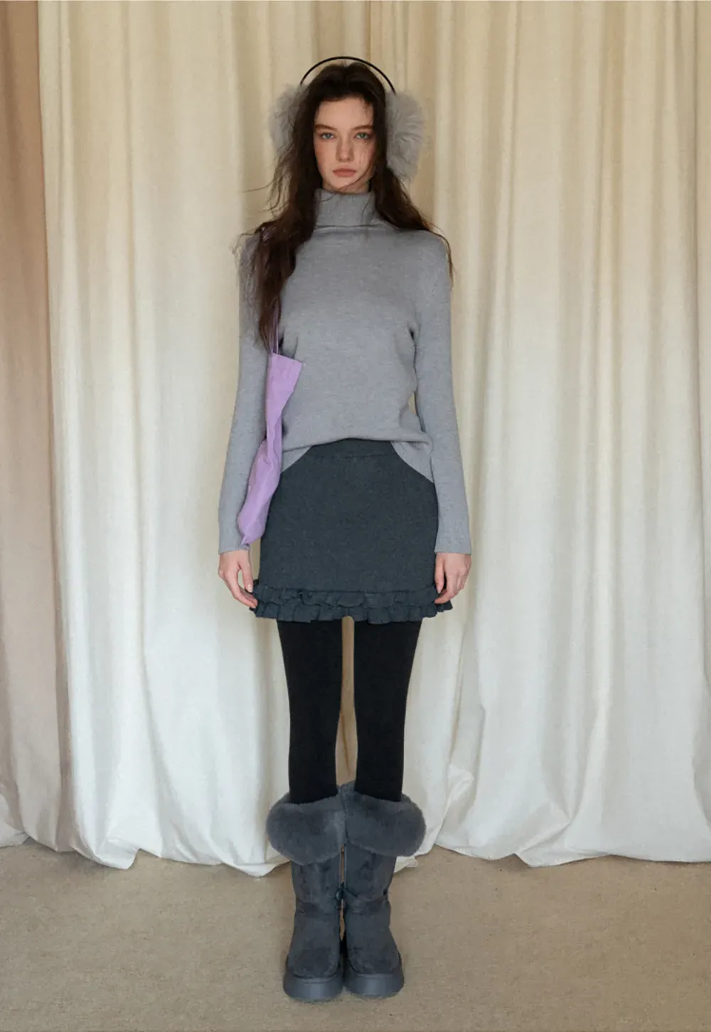 Soft Ribbed Turtleneck Sweater