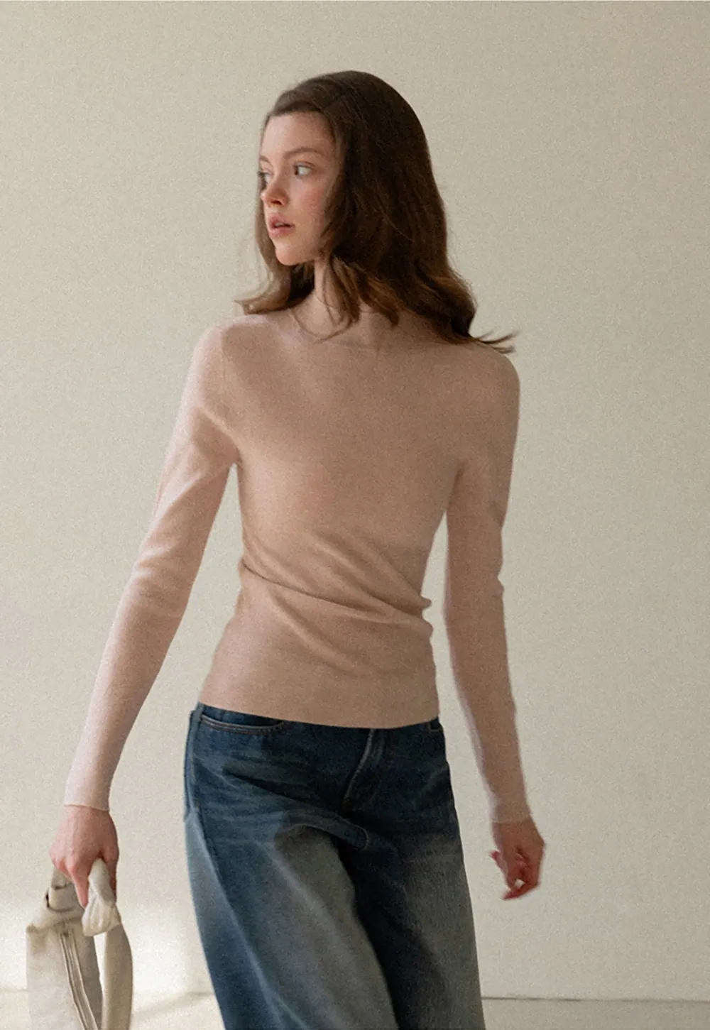Women Basic Long Sleeve Turtleneck Sweater