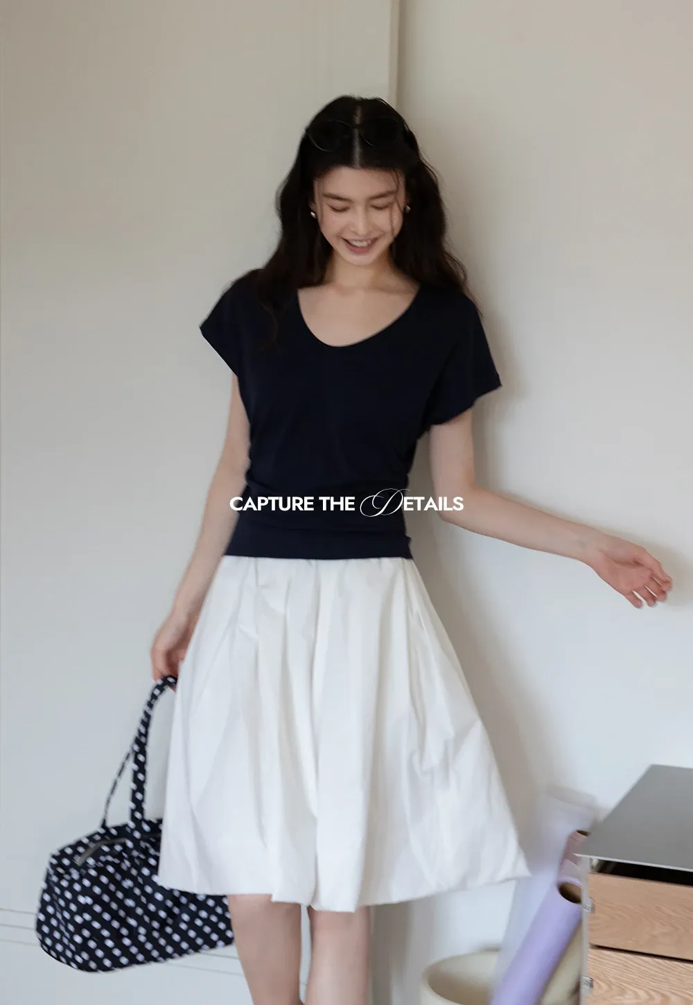 Women’s Side-Ruched Cap-Sleeve Tee