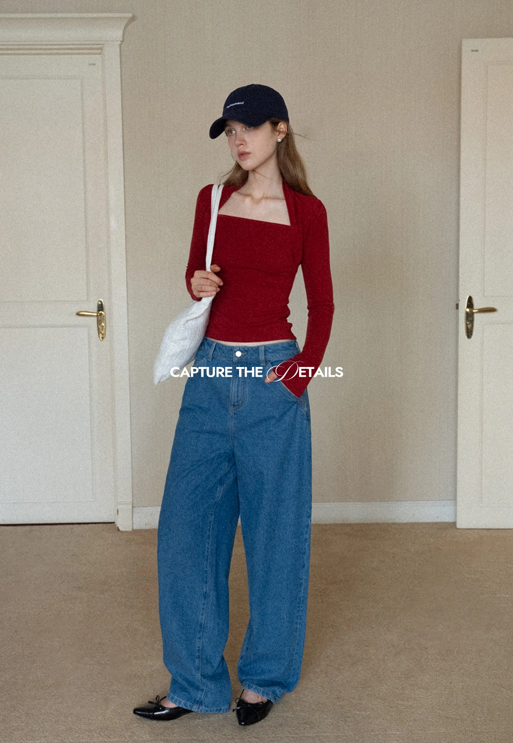 Square Neck Long Sleeve Slim Fit Top