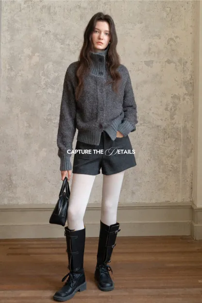 Cozy Wool Shorts with Big Pockets