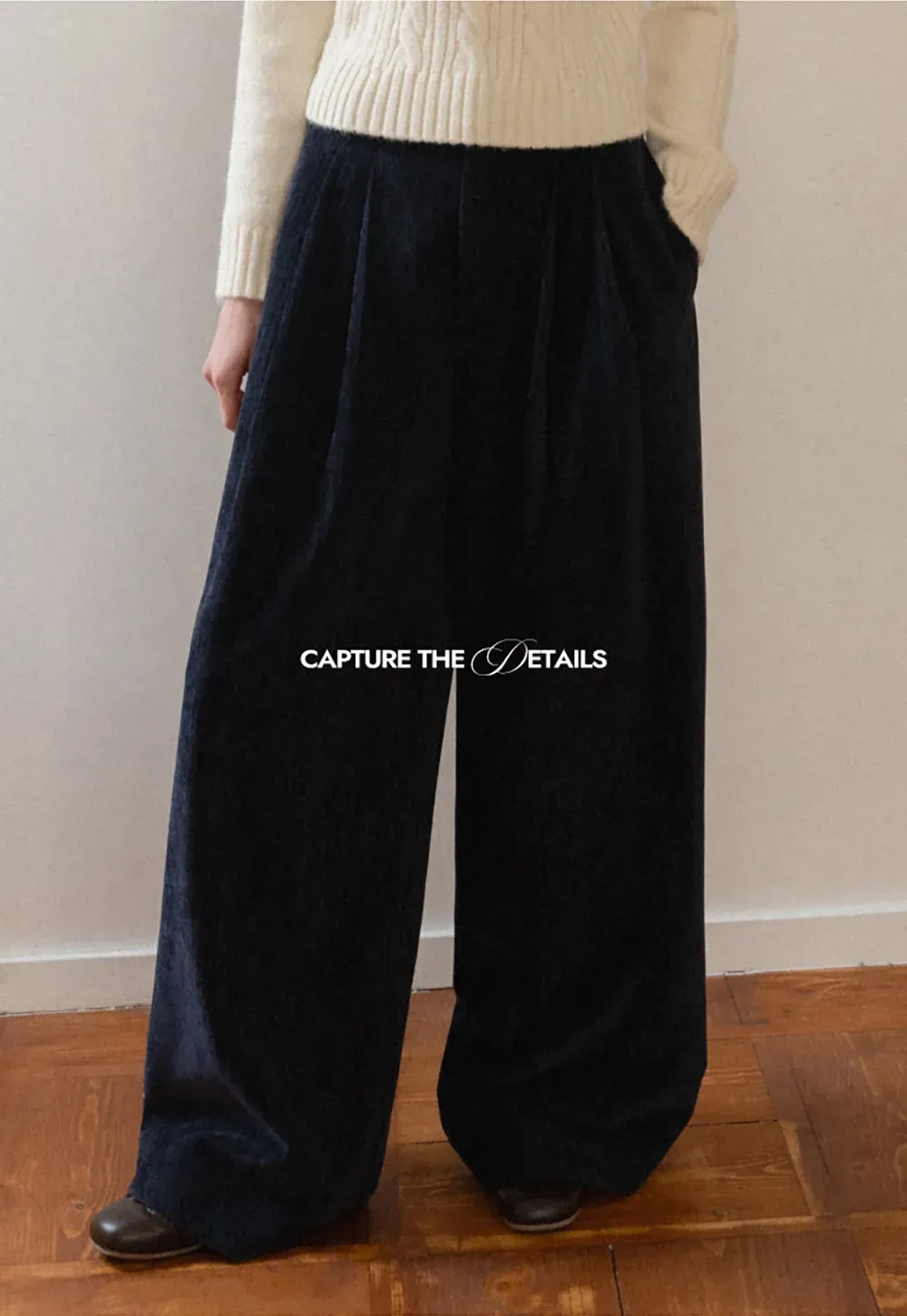 Velvet Wide-Leg Trousers