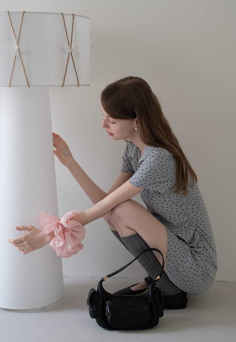Ruffled Textured Layered Lettuce Edge Scrunchie