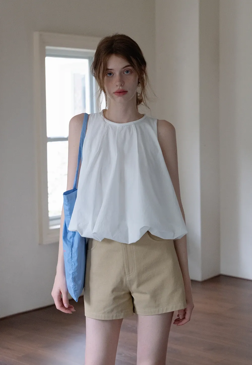 Women’s Belted High-Waist Cotton Shorts