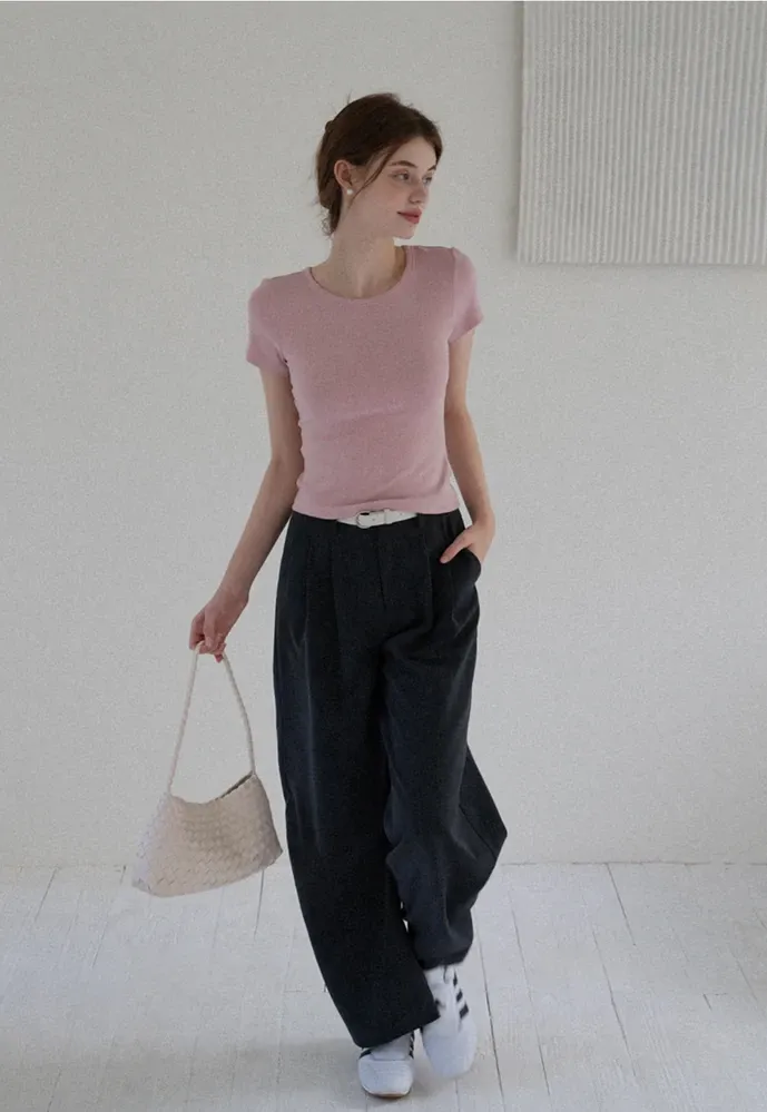 Women’s Backless Tie Short Sleeve Top