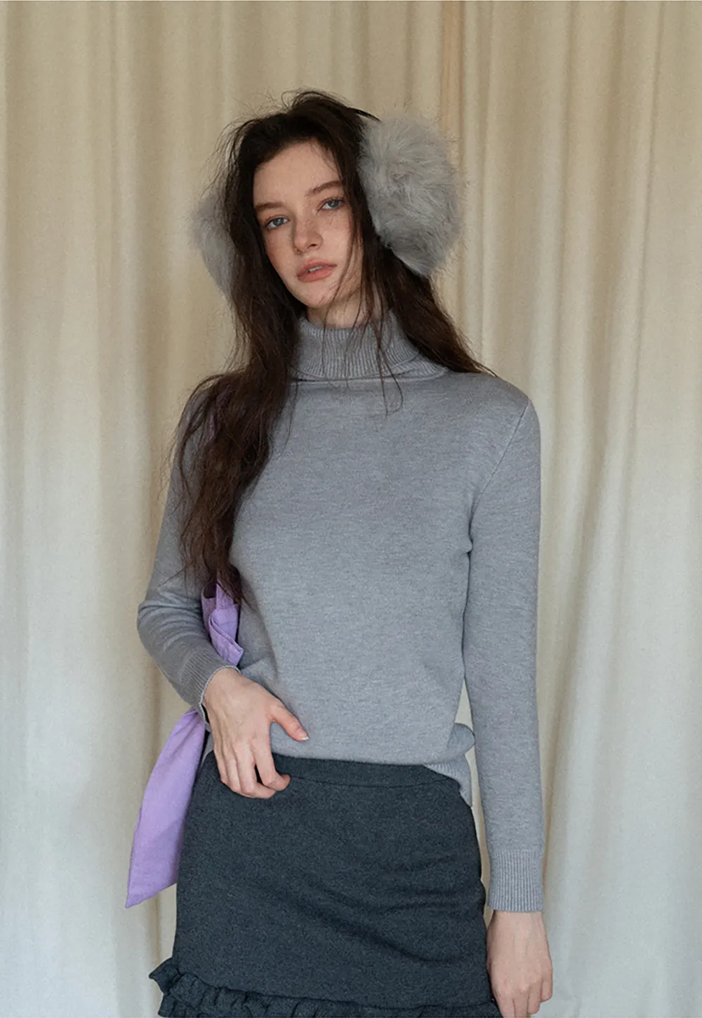 Soft Ribbed Turtleneck Sweater
