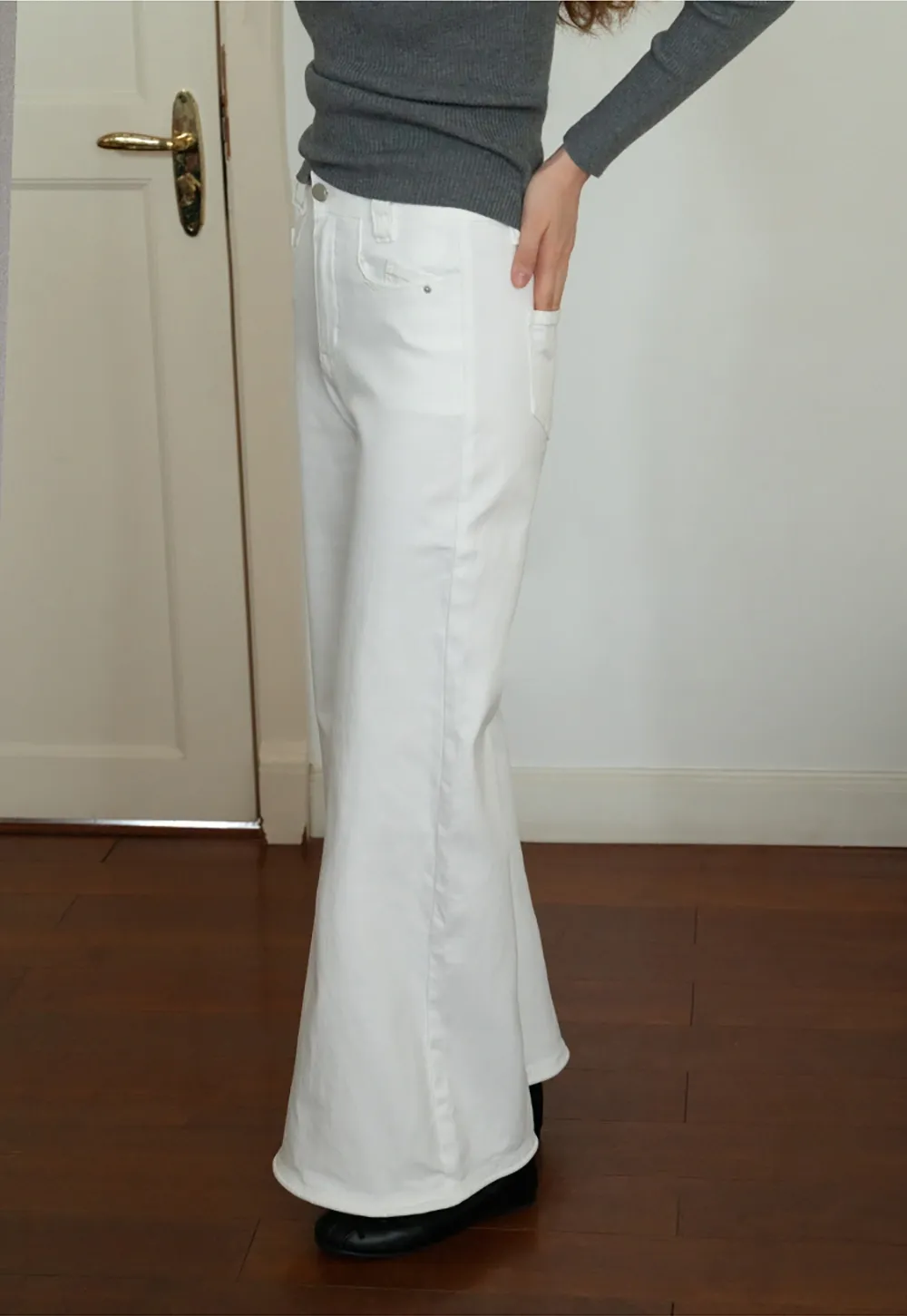Bootcut White Jeans for Women