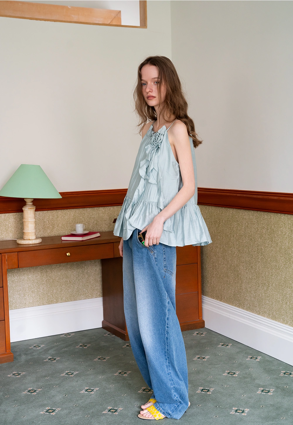 Women's High Waist Vintage Wide Leg Jeans