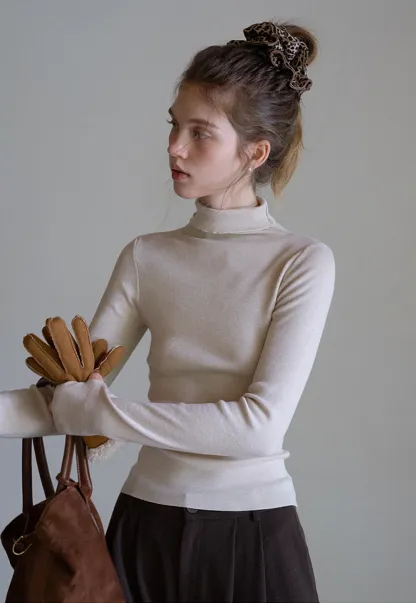 Women’s Slim Fit Knit Turtleneck Top