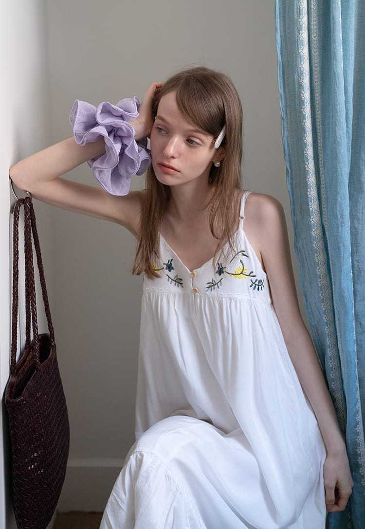 Ruffled Textured Layered Lettuce Edge Scrunchie