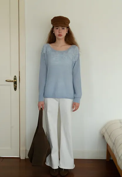 Bootcut White Jeans for Women