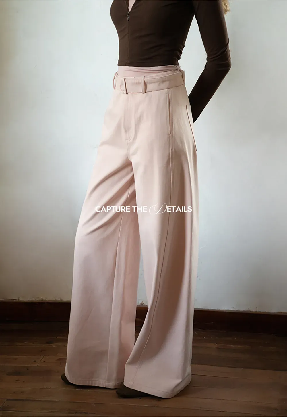 Belted Wide-Leg Trousers