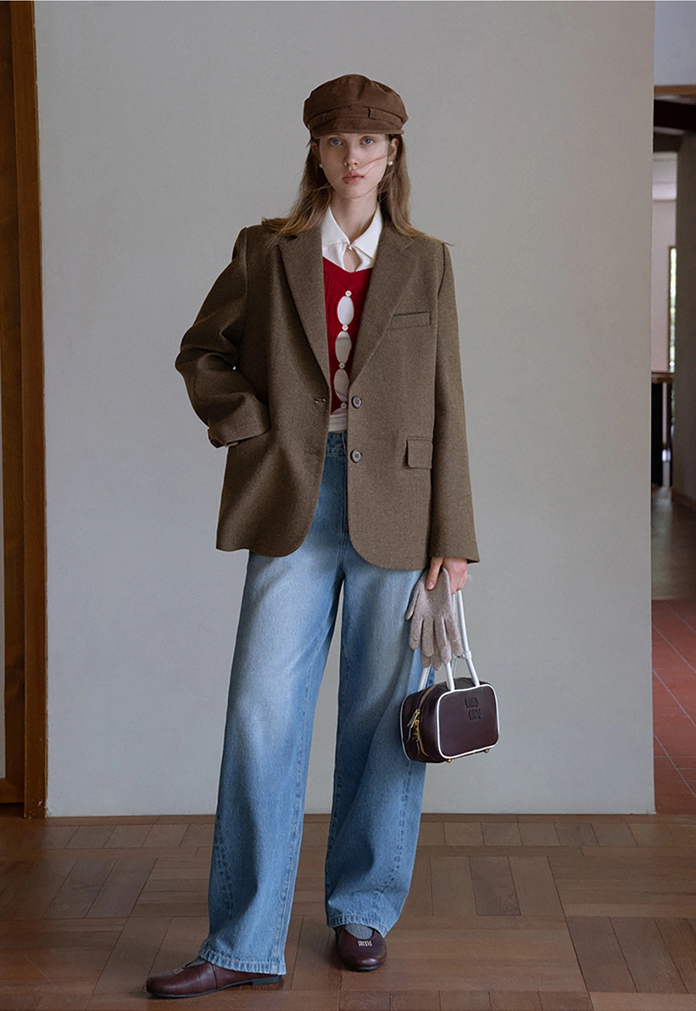 Womens Two-Piece Blazer and Shorts Set