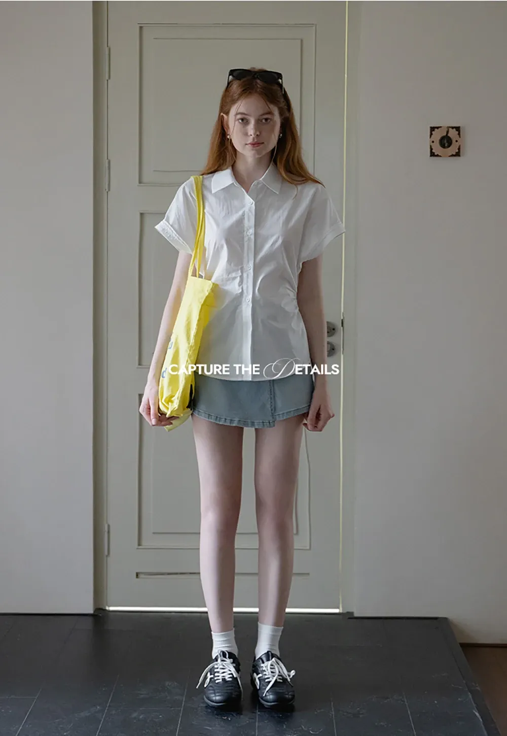 Denim Skort with Belt