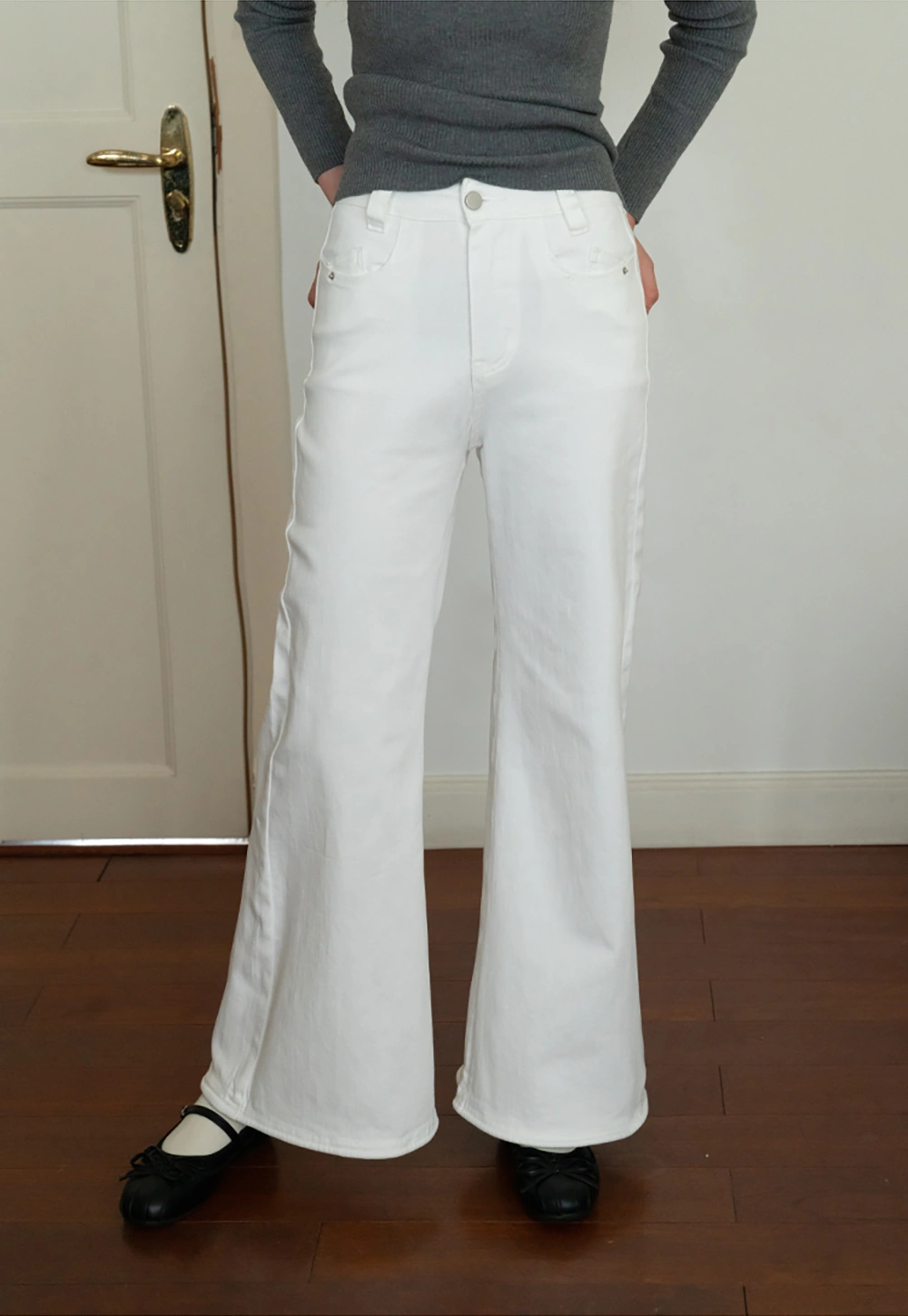 Bootcut White Jeans for Women