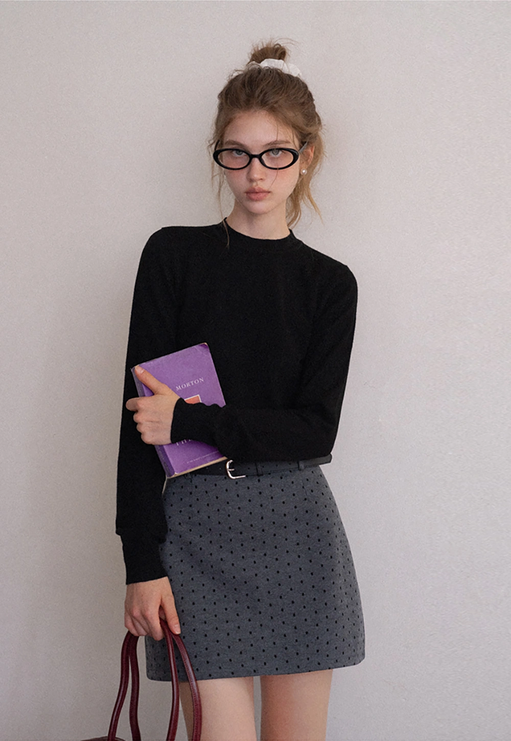 Womens Crew Neck Knit Sweater