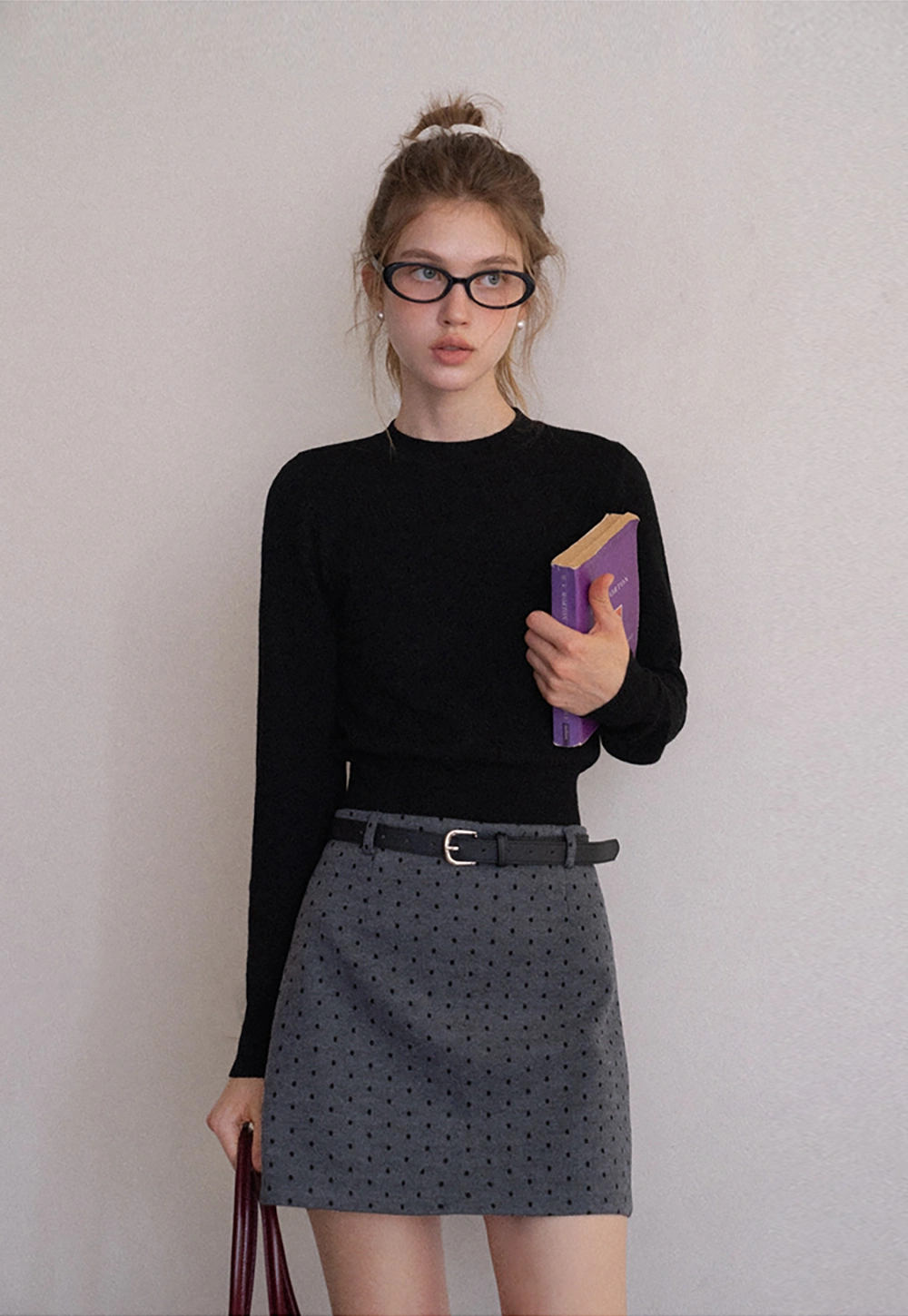 Womens Crew Neck Knit Sweater