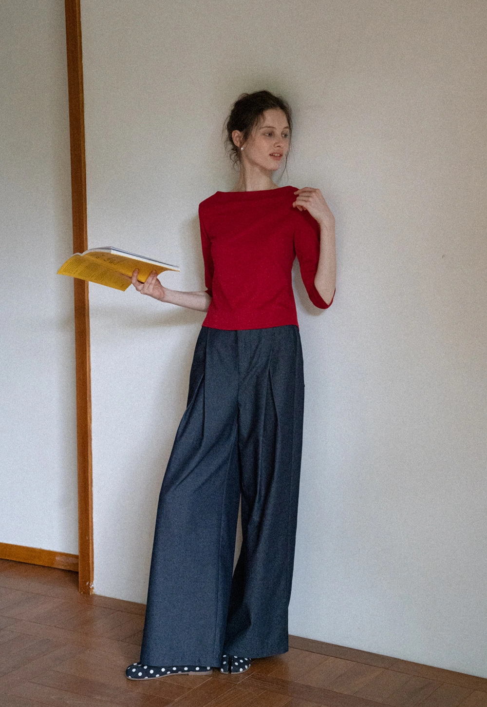 Women's Boat Neck 3/4 Sleeve Top