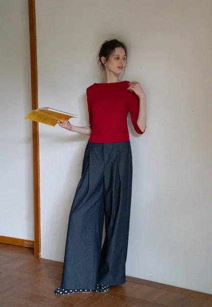 Women's Boat Neck 3/4 Sleeve Top