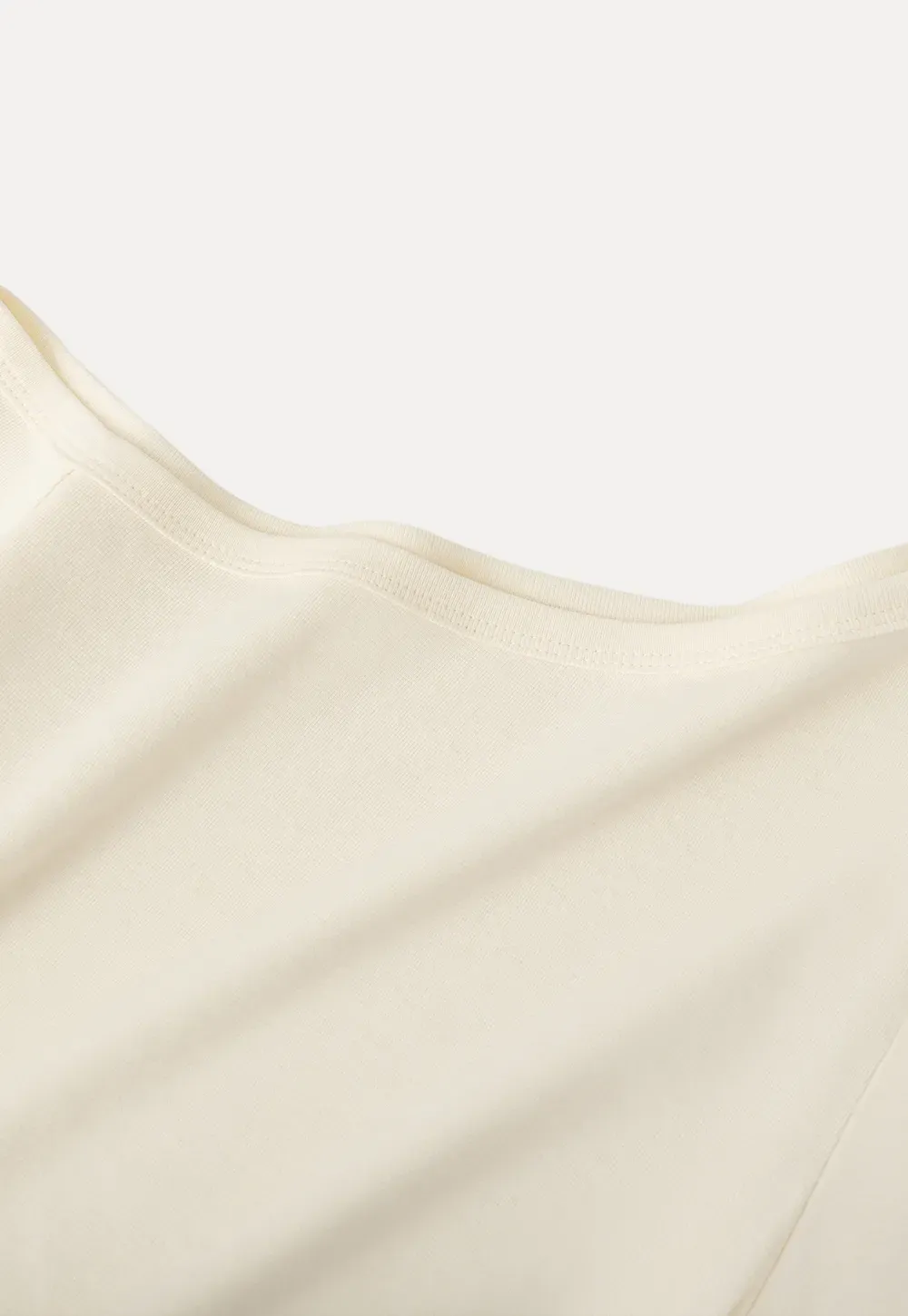 Asymmetrical long sleeve off shoulder top