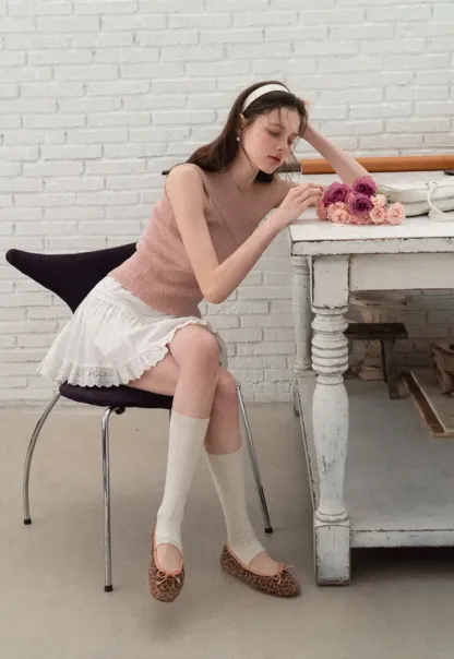 Asymmetrical Ribbed Knit Sleeveless Top