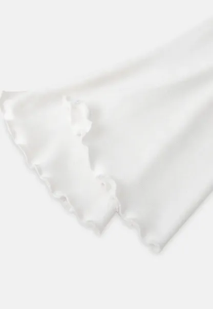 fluffy collar long sleeve top with flared cuffs