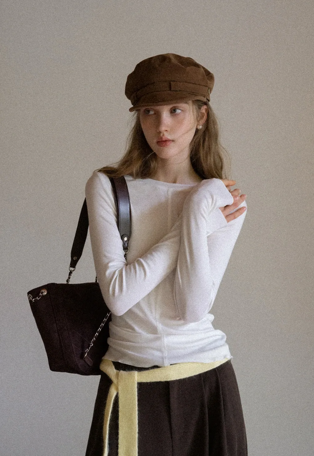 Womens Classic Long Sleeve Basic Tee