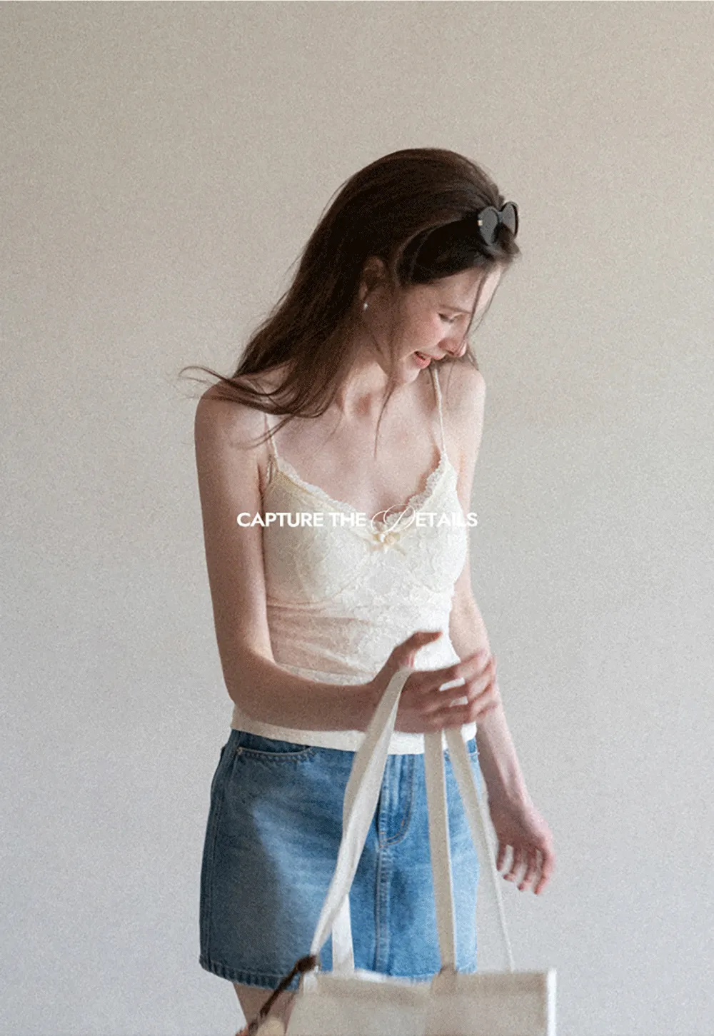 Lace Trimmed Camisole with Thin Straps