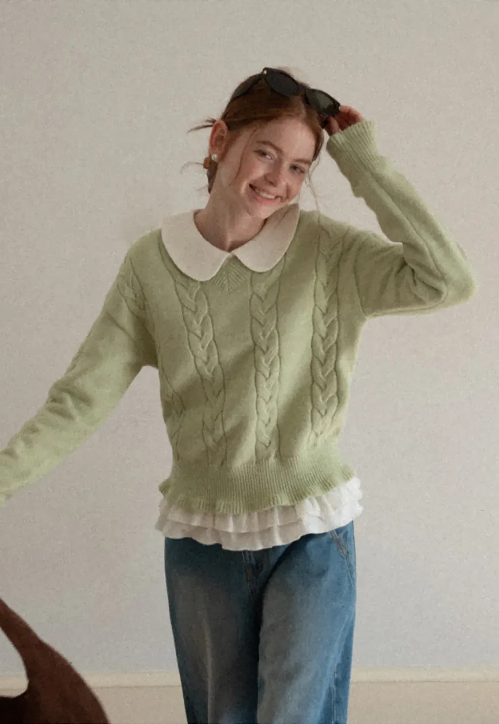 Women's Knit Sweater Round Neck Long Sleeve Casual Wear