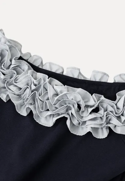 Short Sleeve Dress with Ruffled Off Shoulder Detail