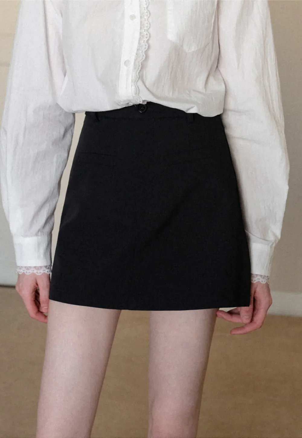 Elegant Mini Skirt with High Waist Design