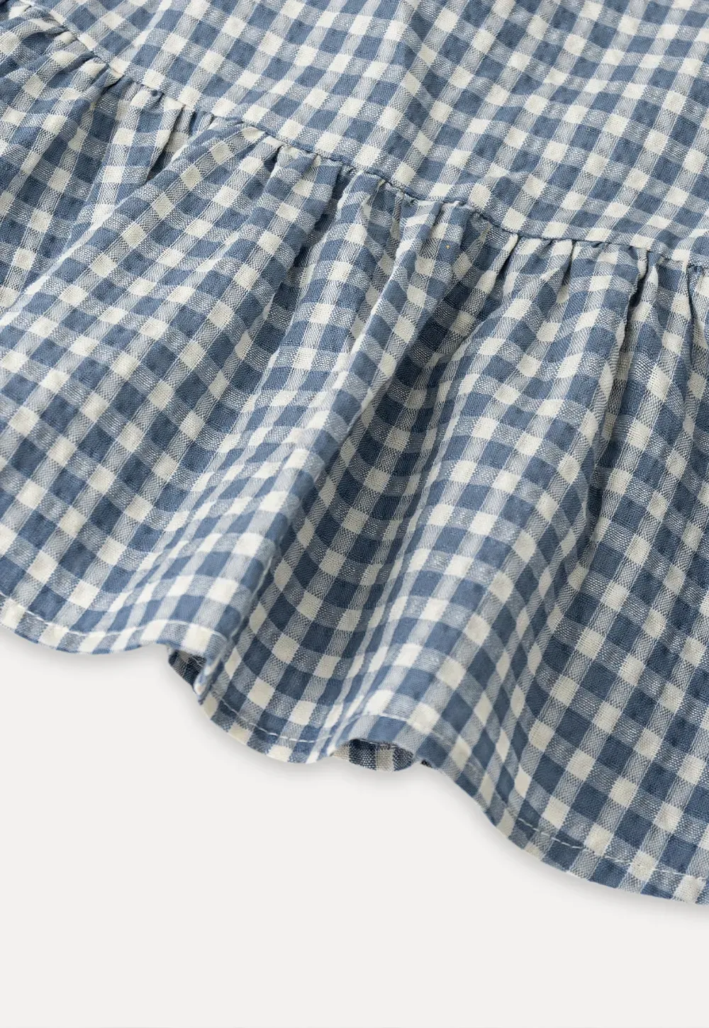 Gingham Halter Neck Peplum Top