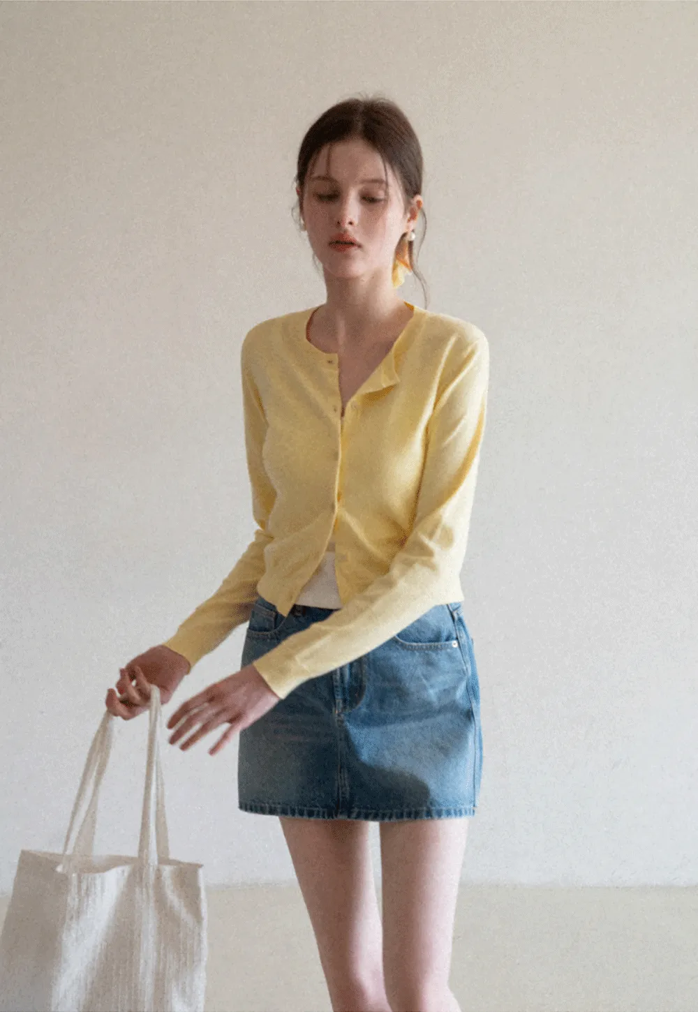 Lightweight Knit Cardigan with Button Front